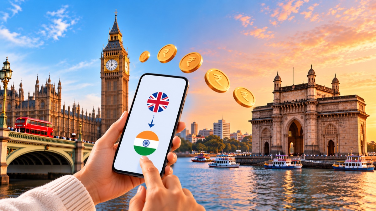 Sending money from the UK to India by phone — Big Ben to the Gateway of India
