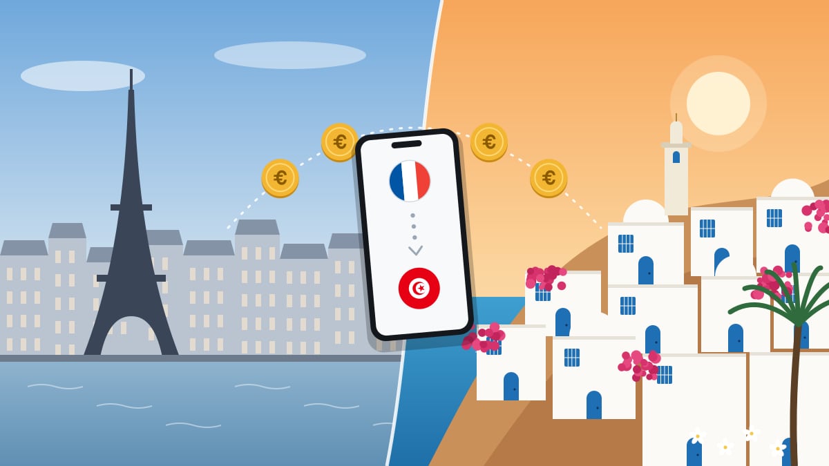 Transfert d'argent vers la Tunisie